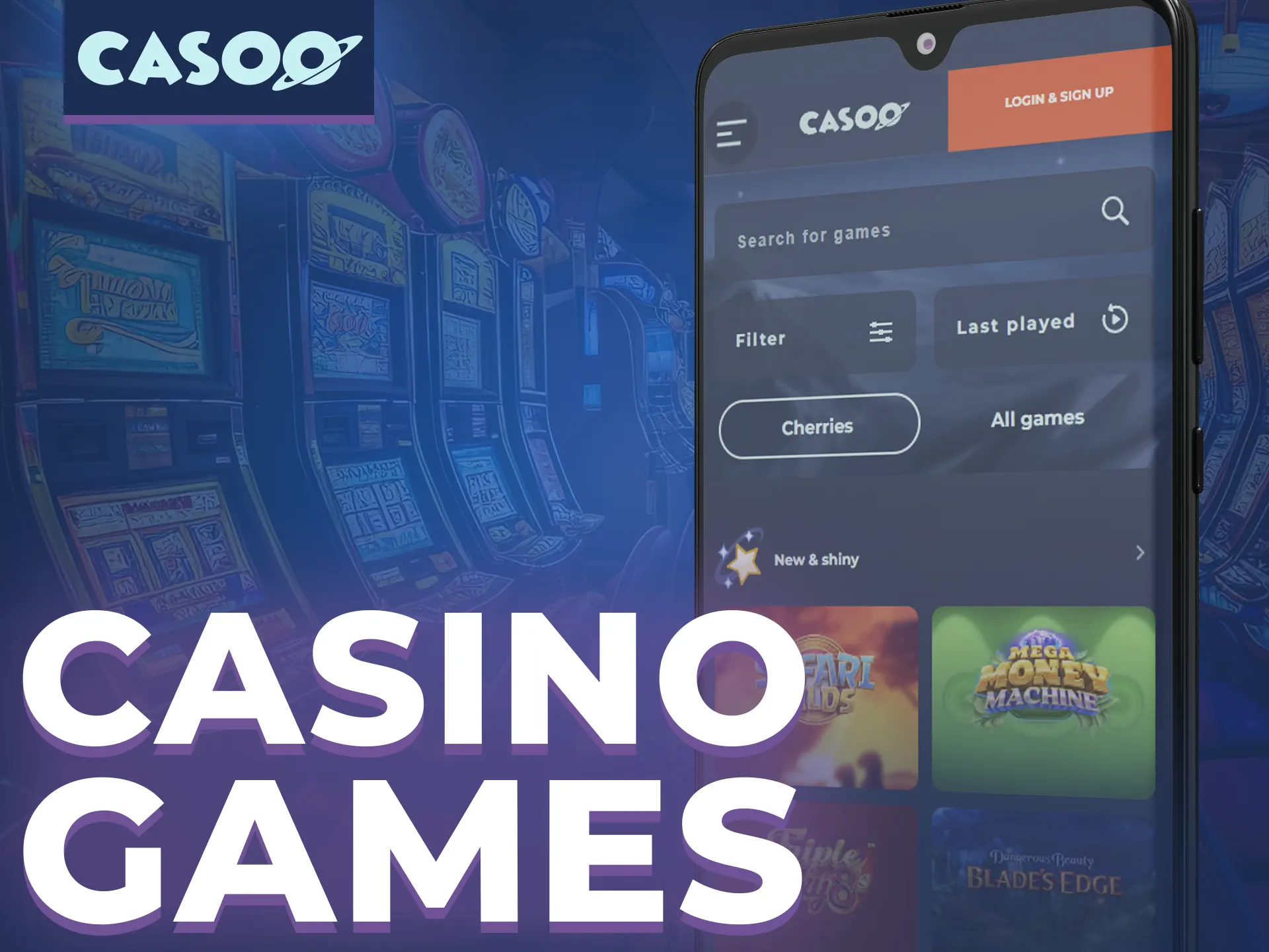 Enjoy a big variety of casino games at Casoo.