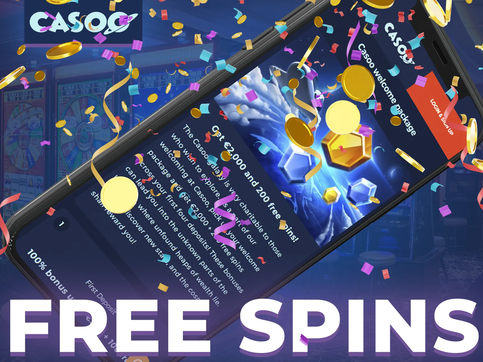 Learn hot to get free spins at Casoo.