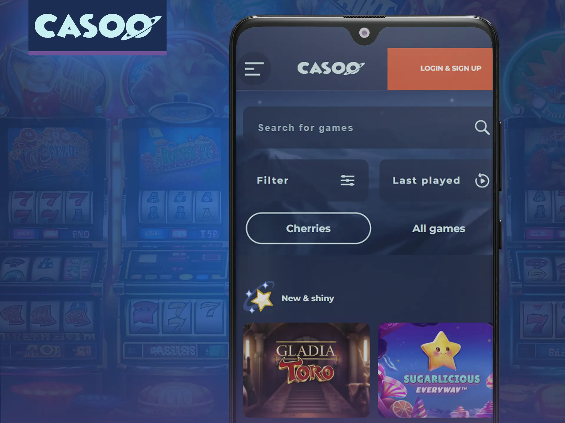 Enjoy playing Casoo online casino with our mobile version.