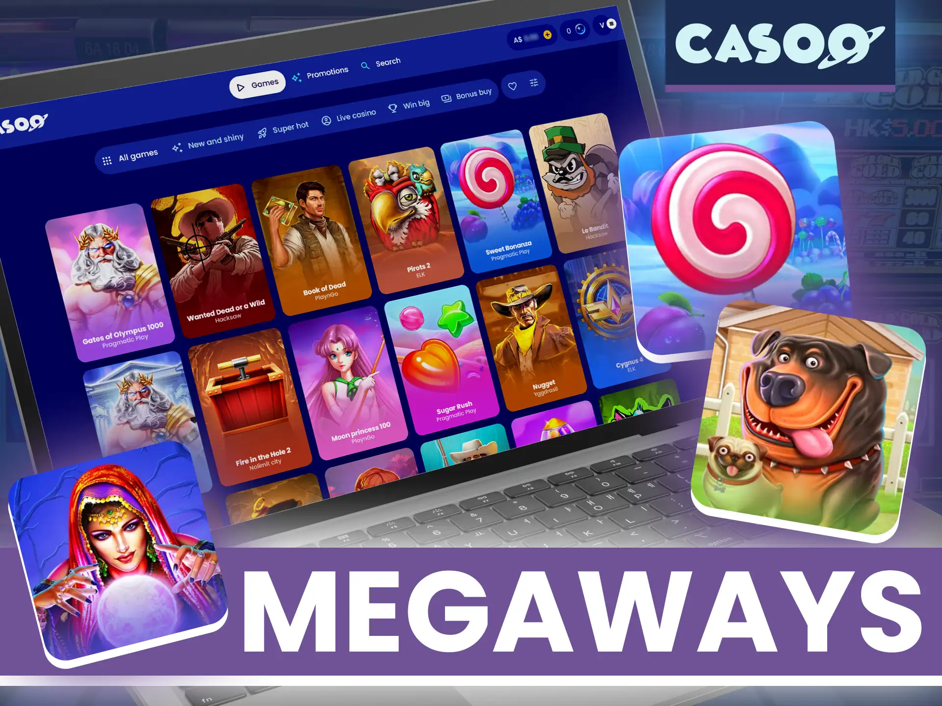 The popular Megaways slots are already available at Casoo Casino.